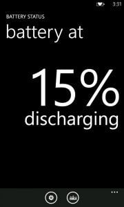 Battery Status  Percentage