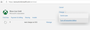 How to Cancel Auto Renewal of Xbox Live Gold Membership