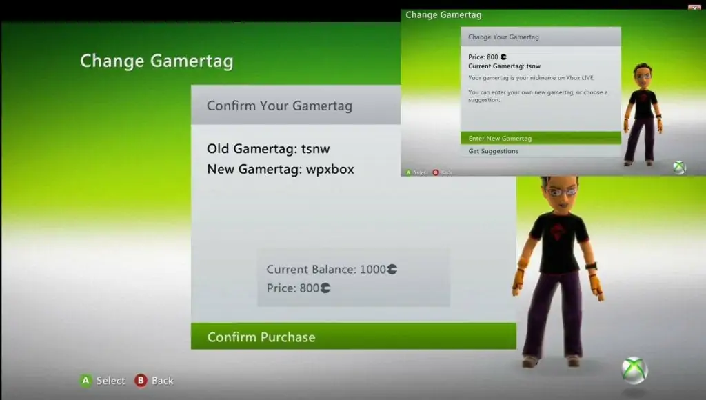 Change Gamertag by Paying MS Points