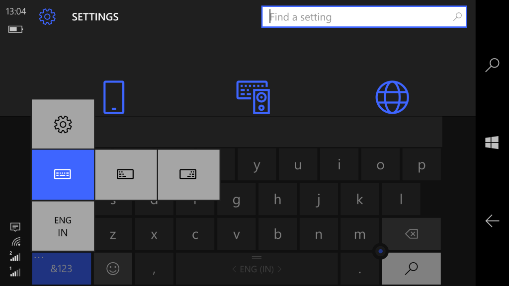 How to change Keyboard Size & Layout in Windows 10 Mobile