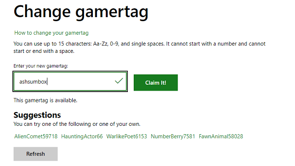 Xbox-Gamertag Online wijzigen