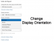 Change display orientation
