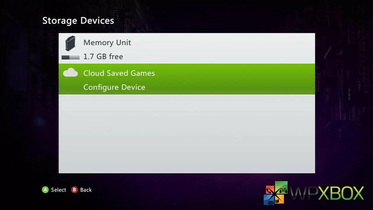 Cloud Storage Xbox 360