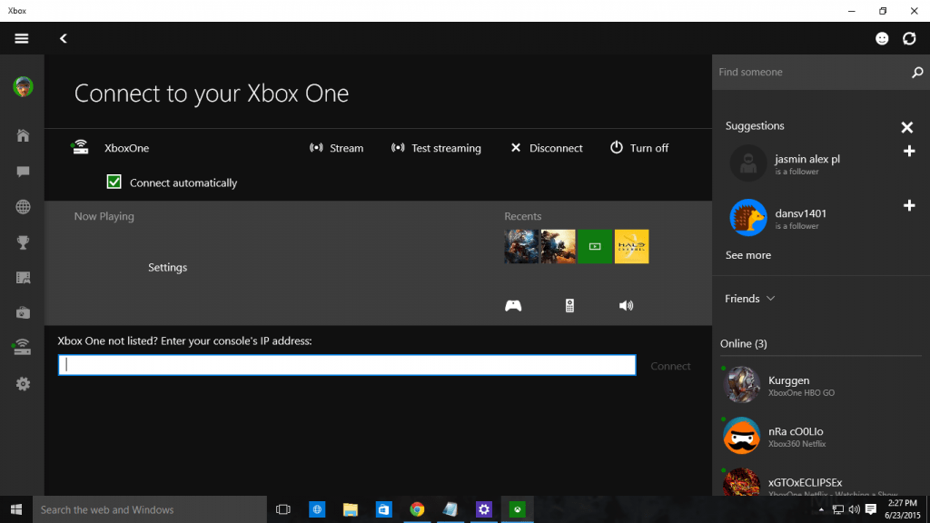 Connected Settings for Xbox App