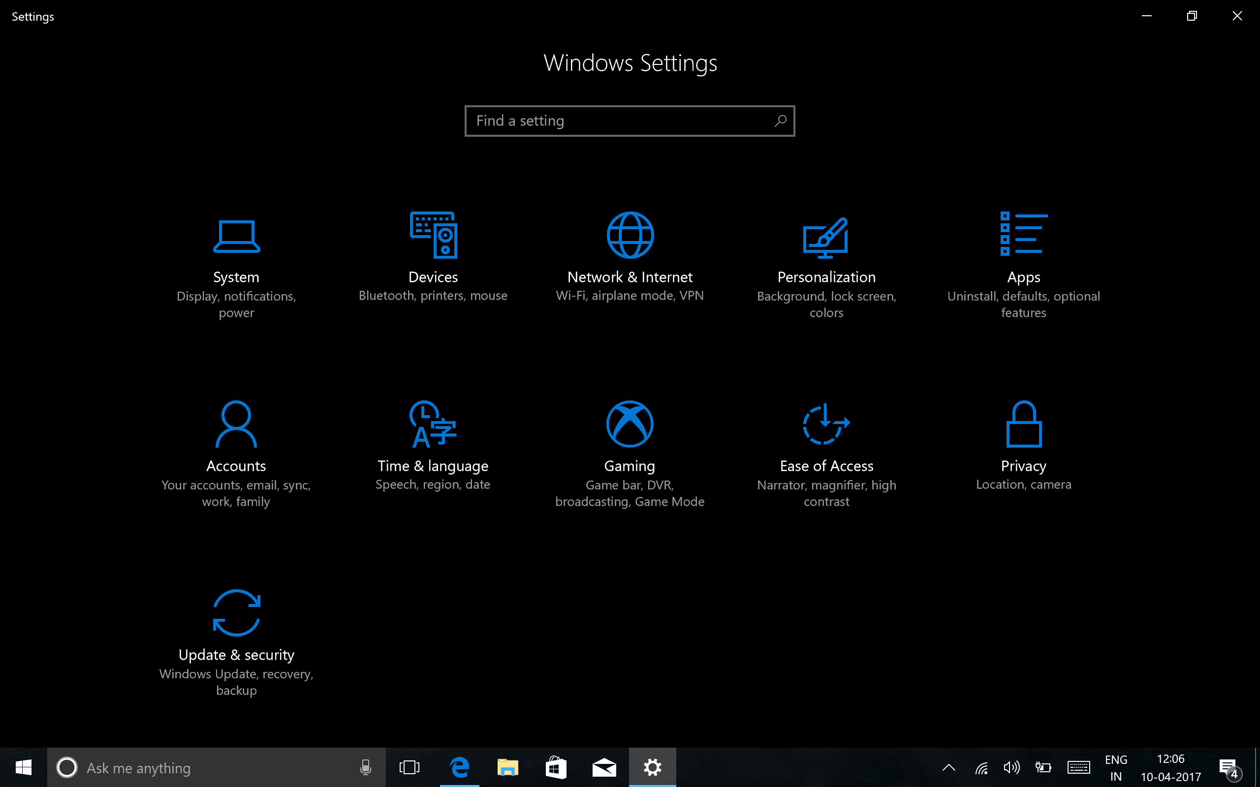 Configure Privacy Settings in Windows 10