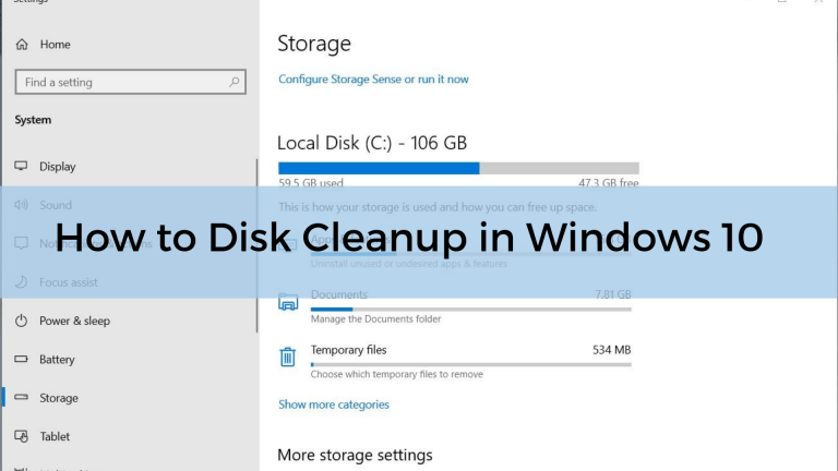 How To Disk Cleanup In Windows 1110 In Multiple Ways 5170