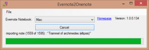 import evernote onenote