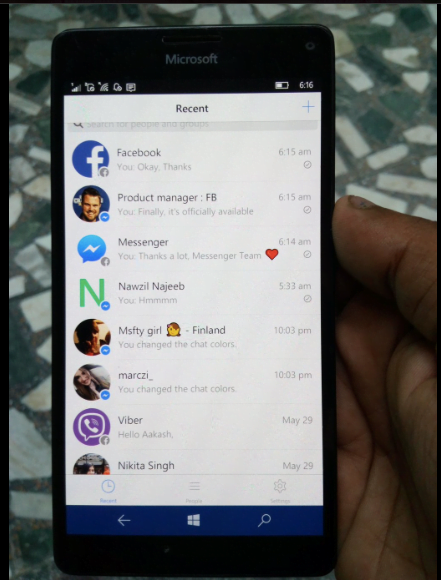 Facebook iOS App Windows 10 Mobile
