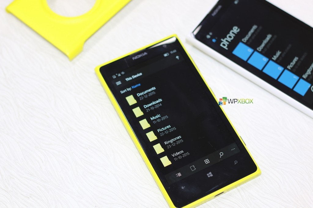 File Explorer Windows 10 Mobile