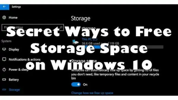 How to Free Storage Space in Windows 10 by clearing these Hidden Window Caches