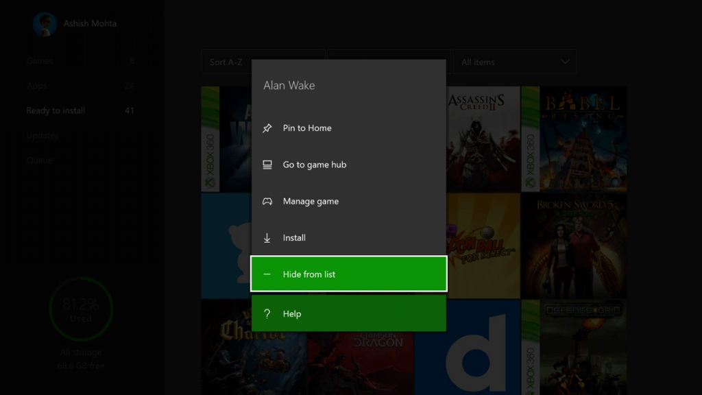 xbox one hide online status