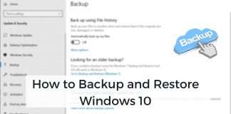 How to Backup Restore Windows 10