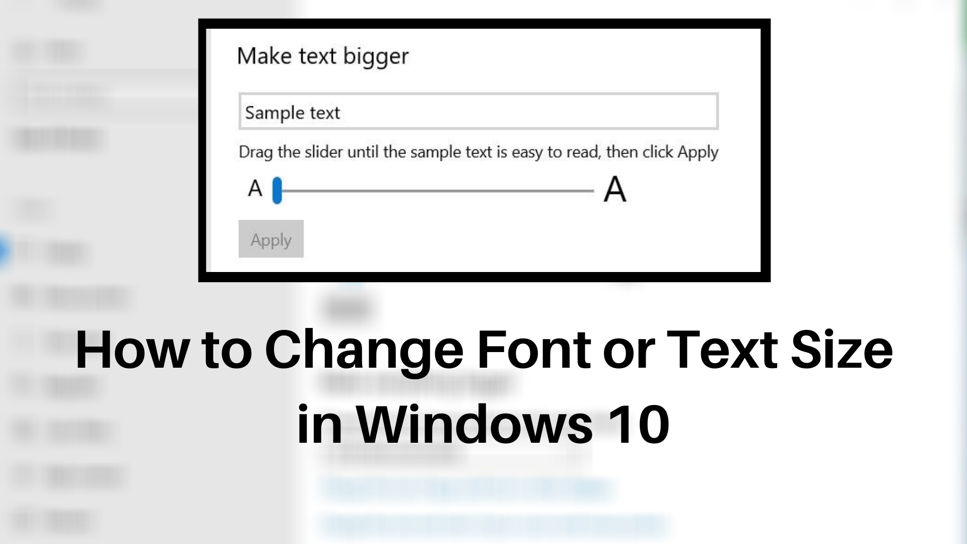 font size windows 10