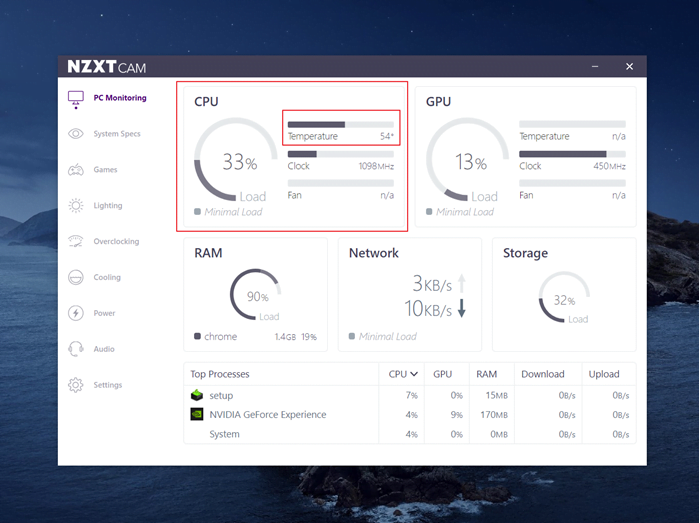 How to Monitor CPU Temp - NZXT Cam