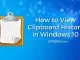 How to View Clipboard History in Windows 10