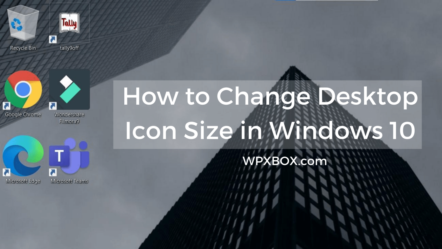change individual icon size windows 10