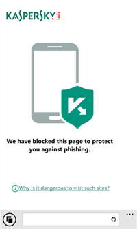 Kaspersky Safe Browser for Windows Phone