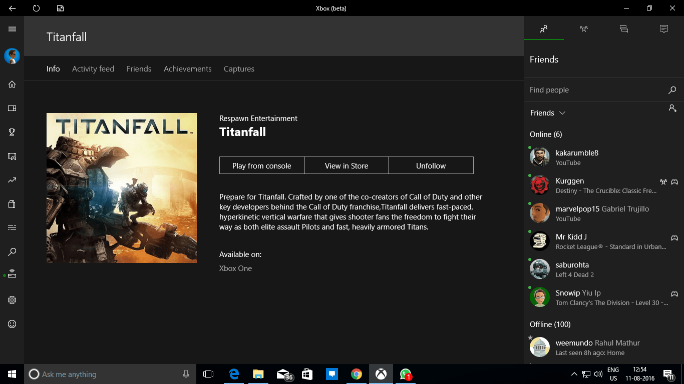 where does xbox app install games