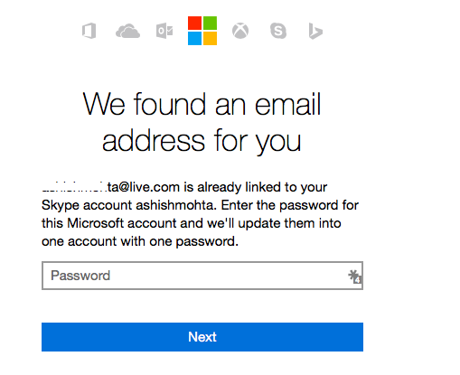 merge skype microsoft account