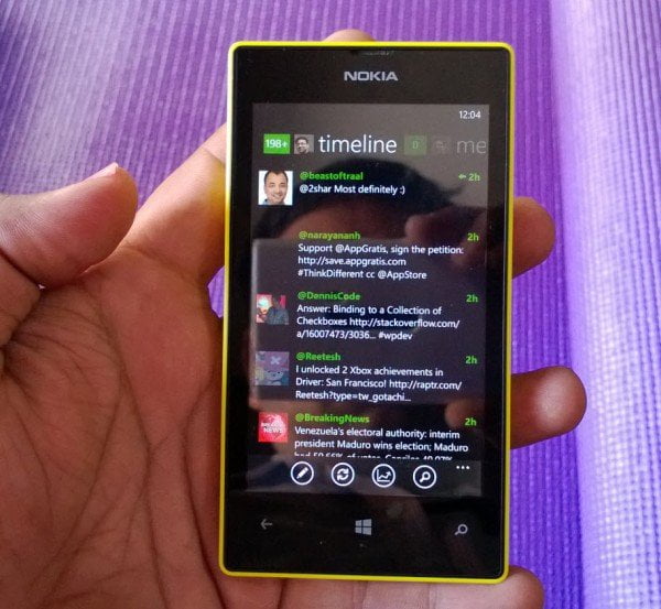 Lumia 520 Sunlight