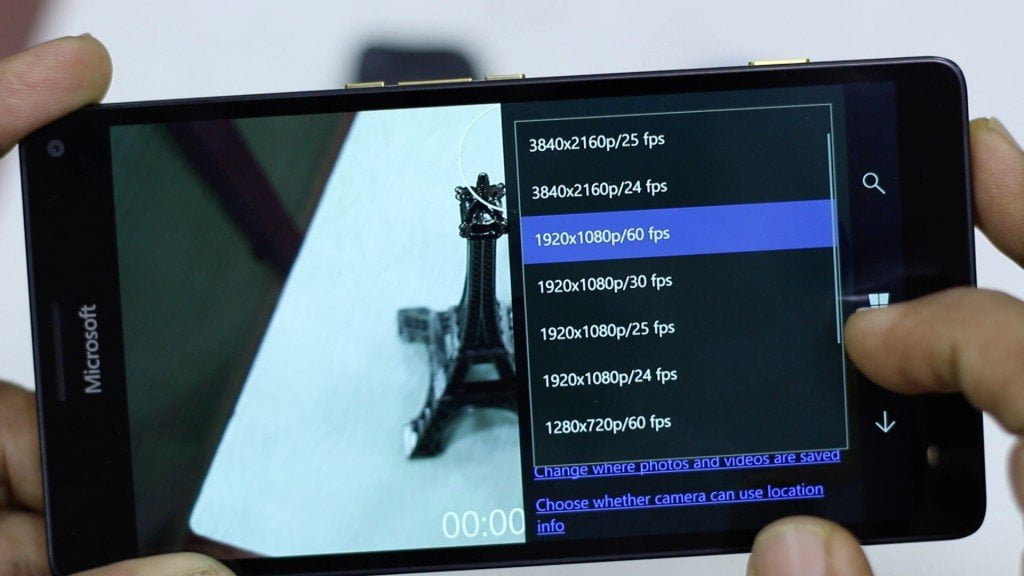 Lumia 950 XL Review Video Capture