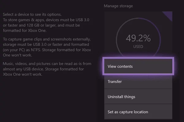 Manage storage space on Xbox One Advanced