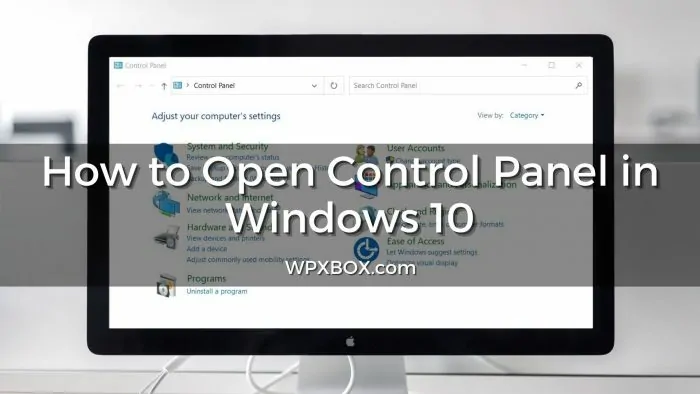 Open Control Panel in Windows