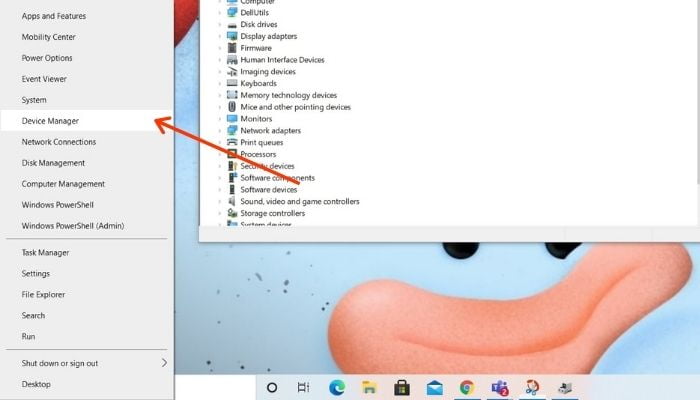 Open Device Manager using Power Menu