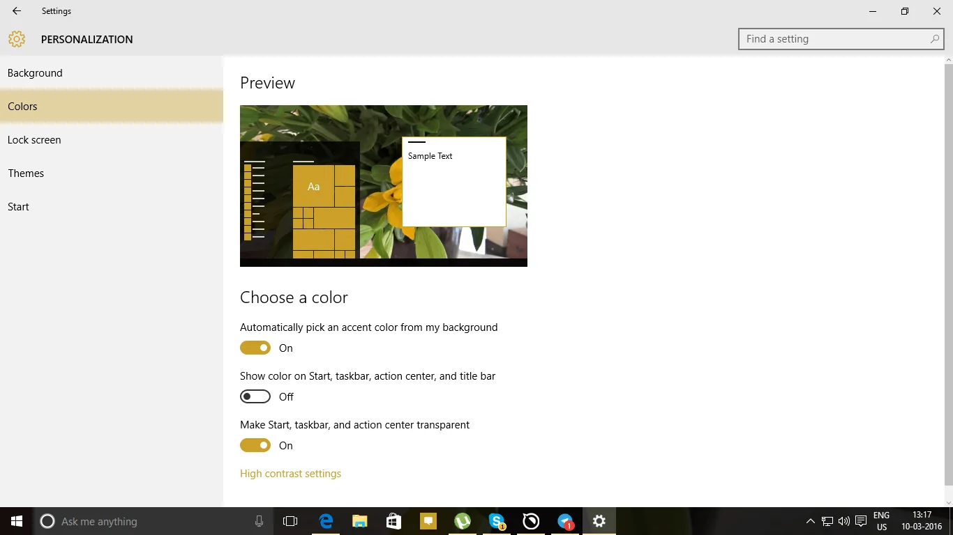 Automatically Change Windows 10 Accent Color