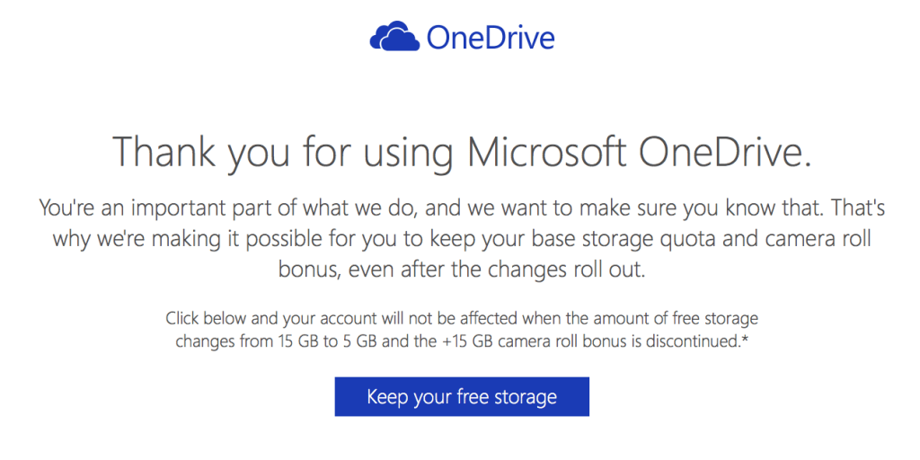 Preview OneDrive Free Storage