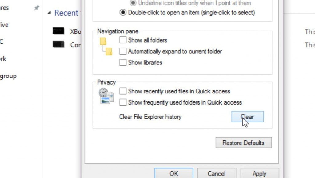 Remove Quick Access Windows 10