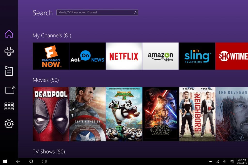 stream windows 10 to roku