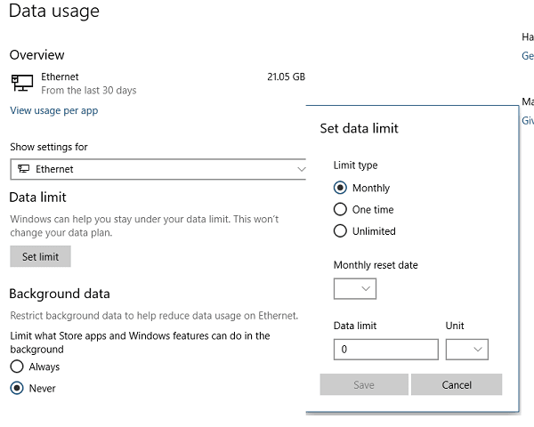 How to Set Ethernet Connection as Metered in Windows 11/10