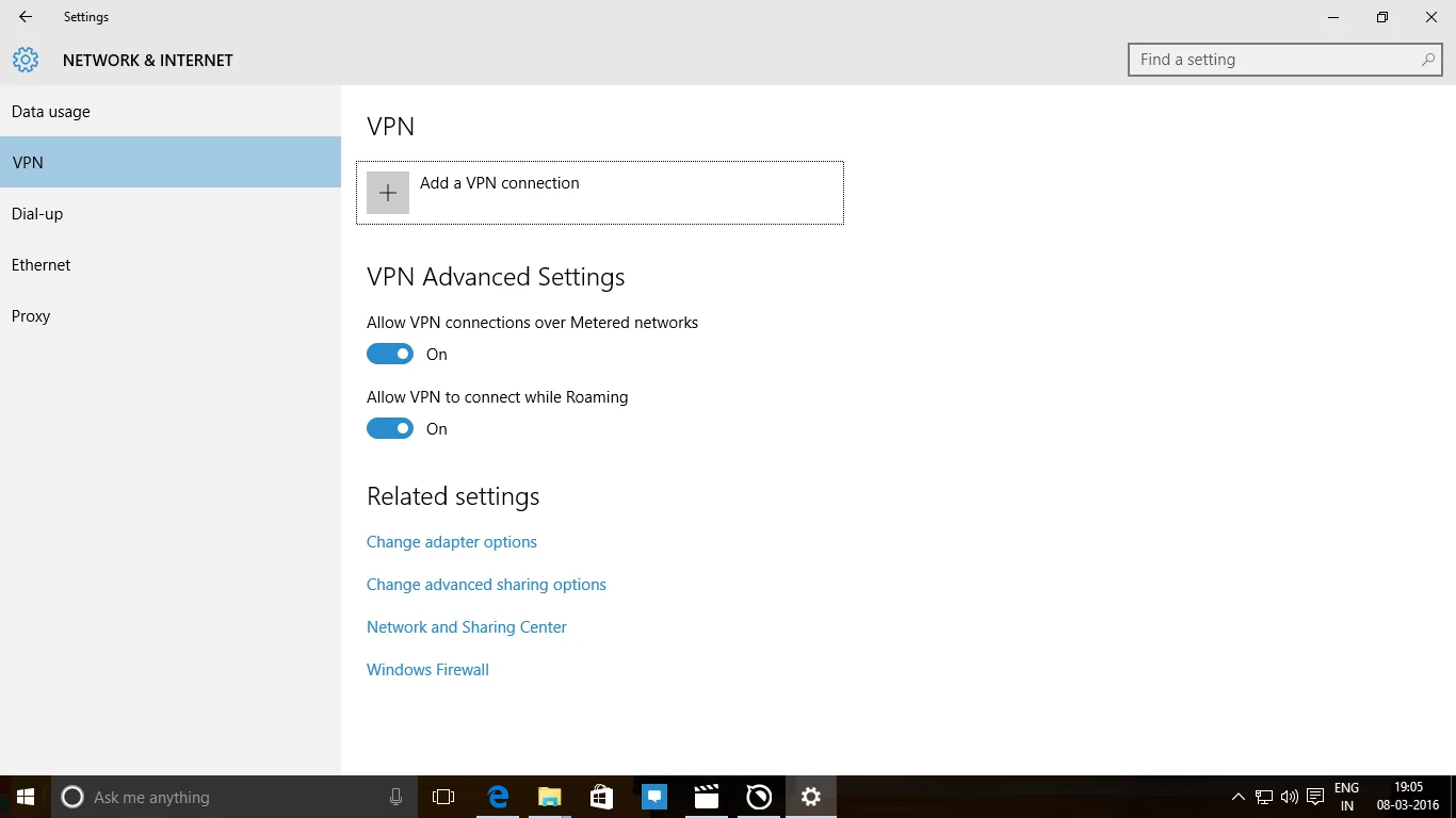 Setup VPN Windows 10