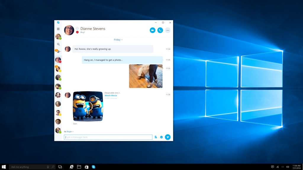 Skype Universal Windows 10 App