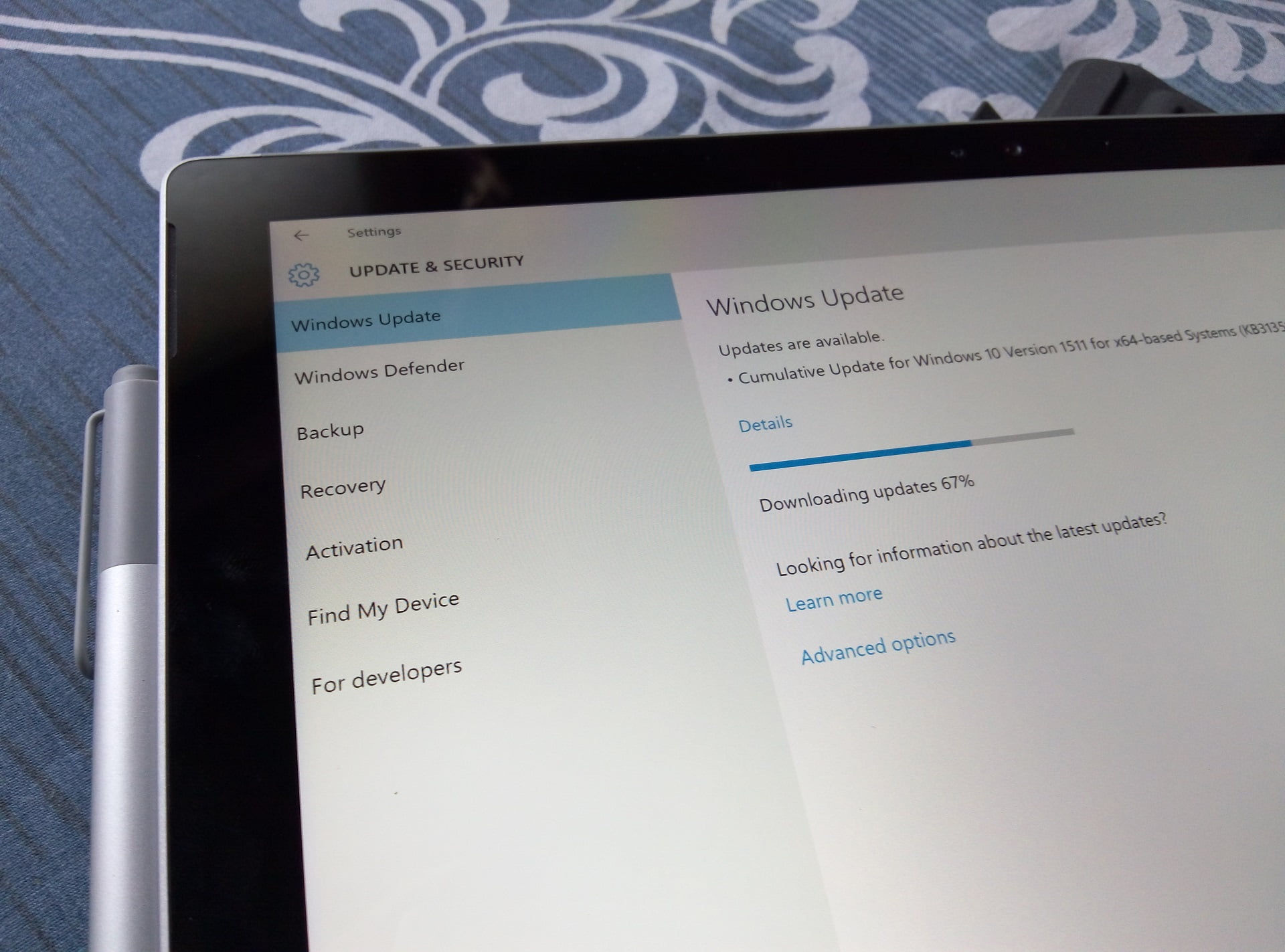 windows 10 cumulative update 1511