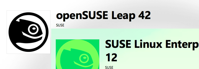Linux Enterprise Server openSUSE are now available on the Windows