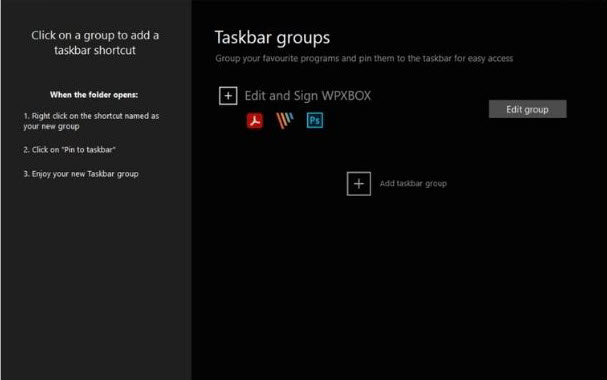 Taskbar Groups Windows 10