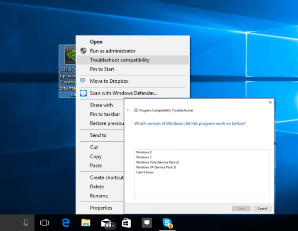 How to install incompatible drivers on Windows 10