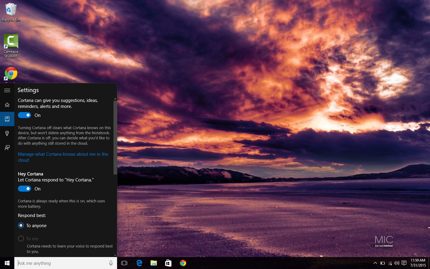 How to temporarily turn off Cortana without completely disabling it