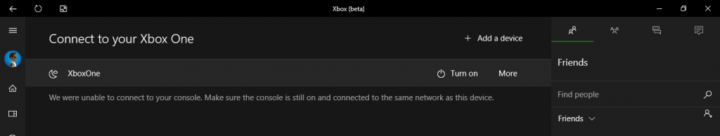 Turn on Xbox One from Xbox App