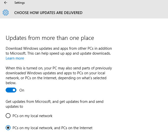 Update Deliver Mechnism in Windows 10