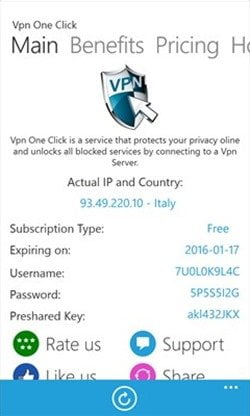 VPN one click