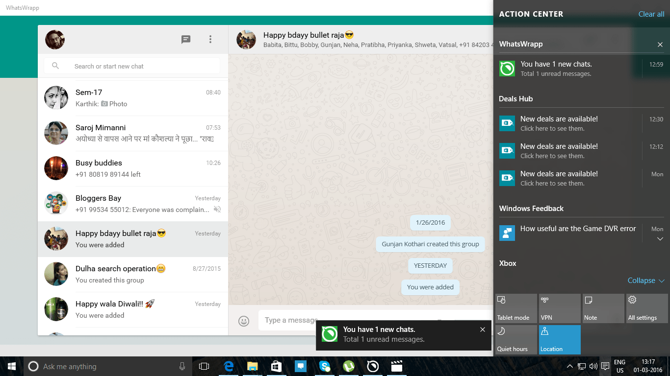 WhatsApp for windows instal
