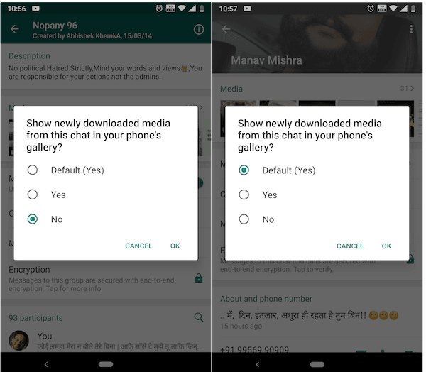 how to hide whatsapp web login on my phone