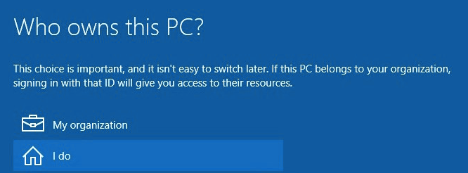 Who owns this PC Windows 10