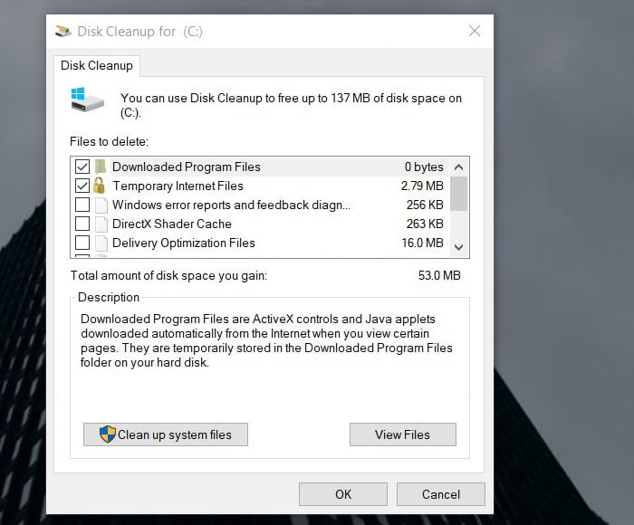 compress your os drive disk cleanup undo