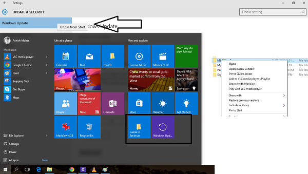 How to Pin Settings & Folders to Windows 10 Start Menu