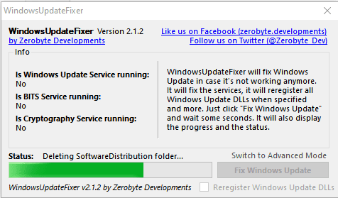 Windows Update Fixer Troubleshooting