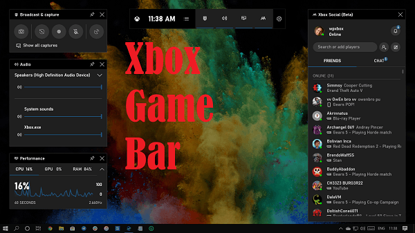 Xbox Game Bar Recording Tools